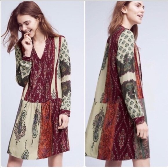 Anthropologie x Tiny Patchwork Paisley Tunic Dress - Small - Picture 7 of 7